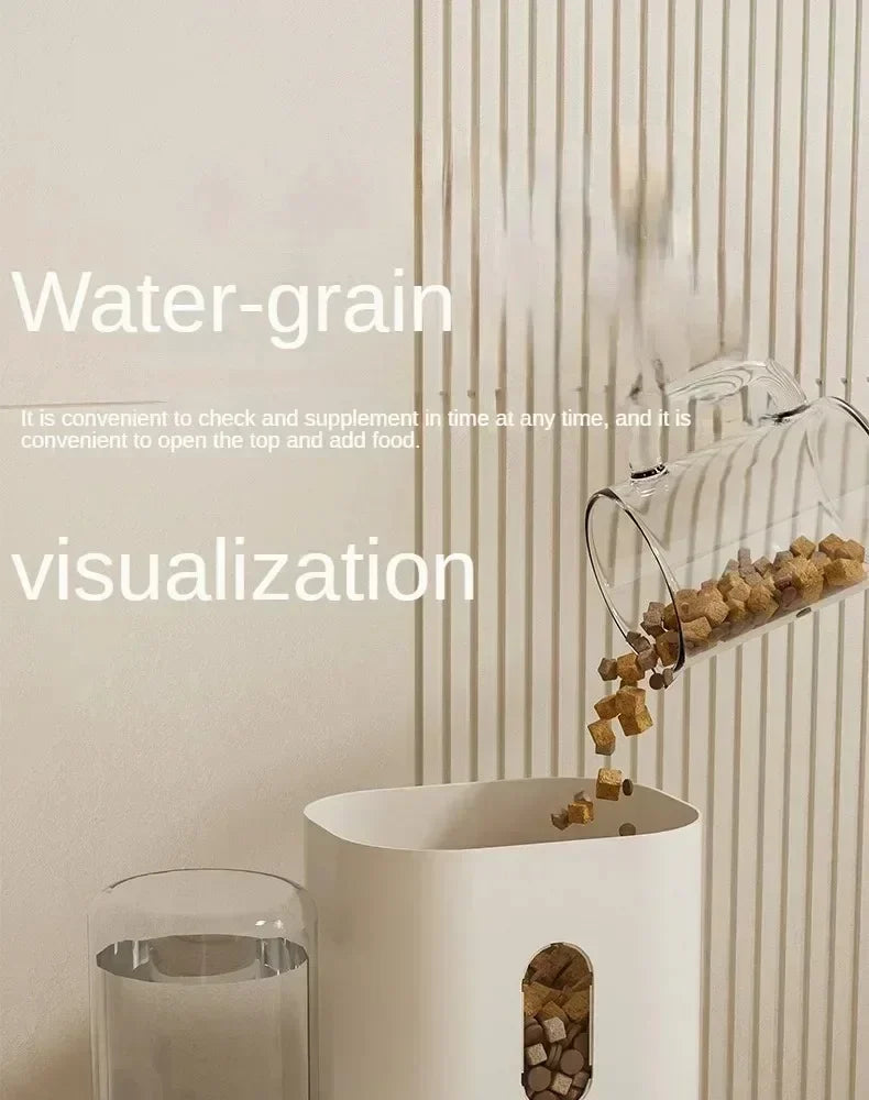 Automatic Pet Feeder & Water Fountain for Dogs and Cats